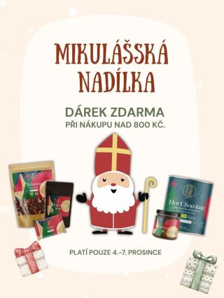Mikulášská nadílka v Organic Marketu! 🎅🎁 Mikuláš už klepe na dveře a my nadělujeme taky! 👼✨ Od 4. do 7. prosince získáš...